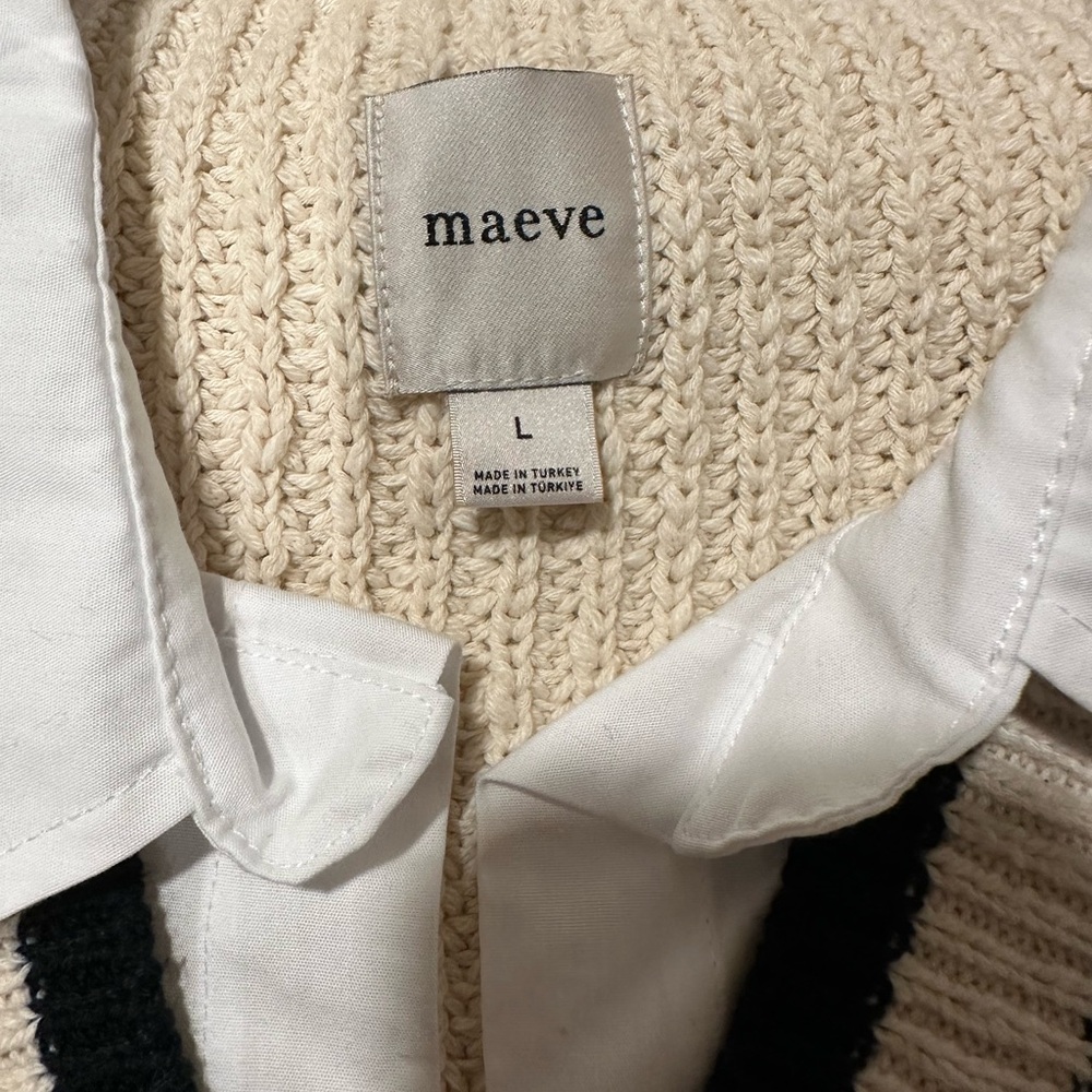 Anthropologie Cream and Black Women's Sweater - Picture 5 of 10